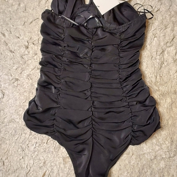 ZARA sateen ruffled bodysuit - Picture 7 of 9